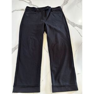 Betabrand Classic Straight Leg Capri Yoga Dress Pant Charcoal Gray Women’s Sz XL